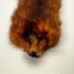 Vintage Taxidermy Mink Fur Stole Collar Wrap-Head & Feet with Tail 23.5” Long